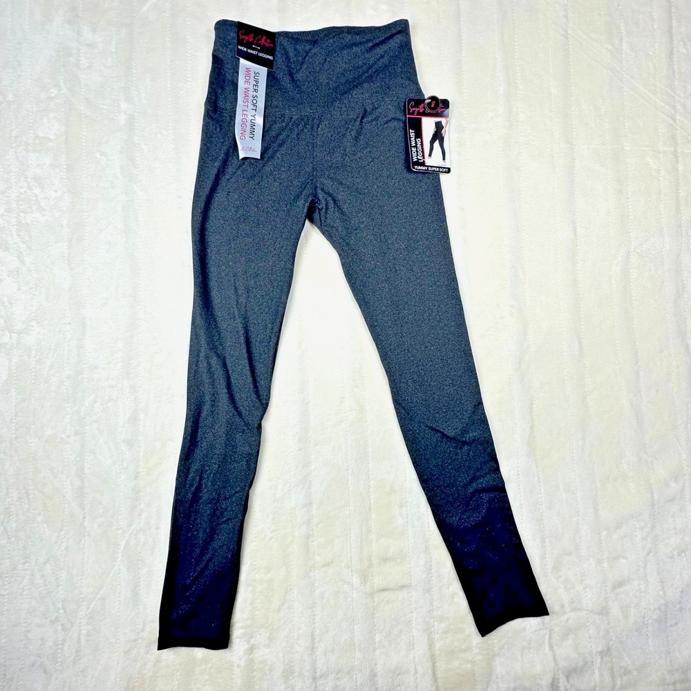 Suzette Collection Wide Waist Leggings M/L Super Soft High Waist Yummy Stretch